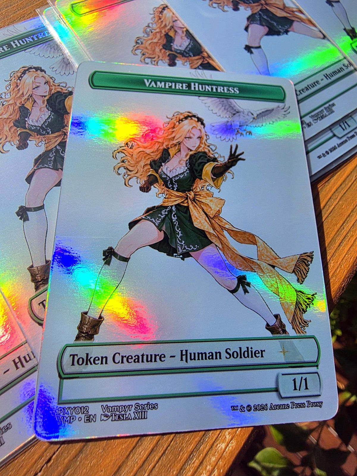 Vampire Huntress — Soldier Token Foil Proxy — Arcane Press