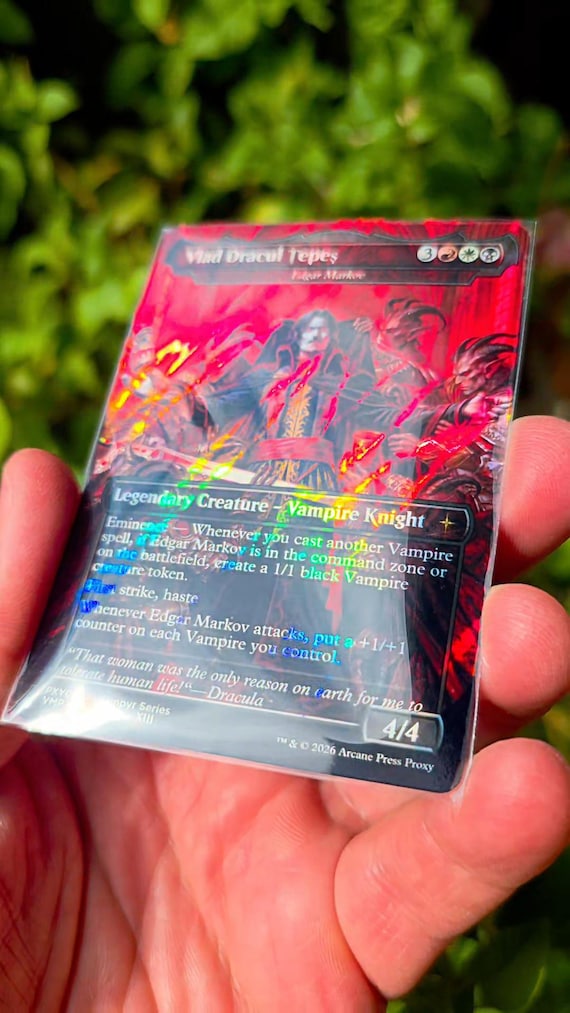Dracula Markov — Surge Foil Commander Proxy — Arcane Press, photo 2